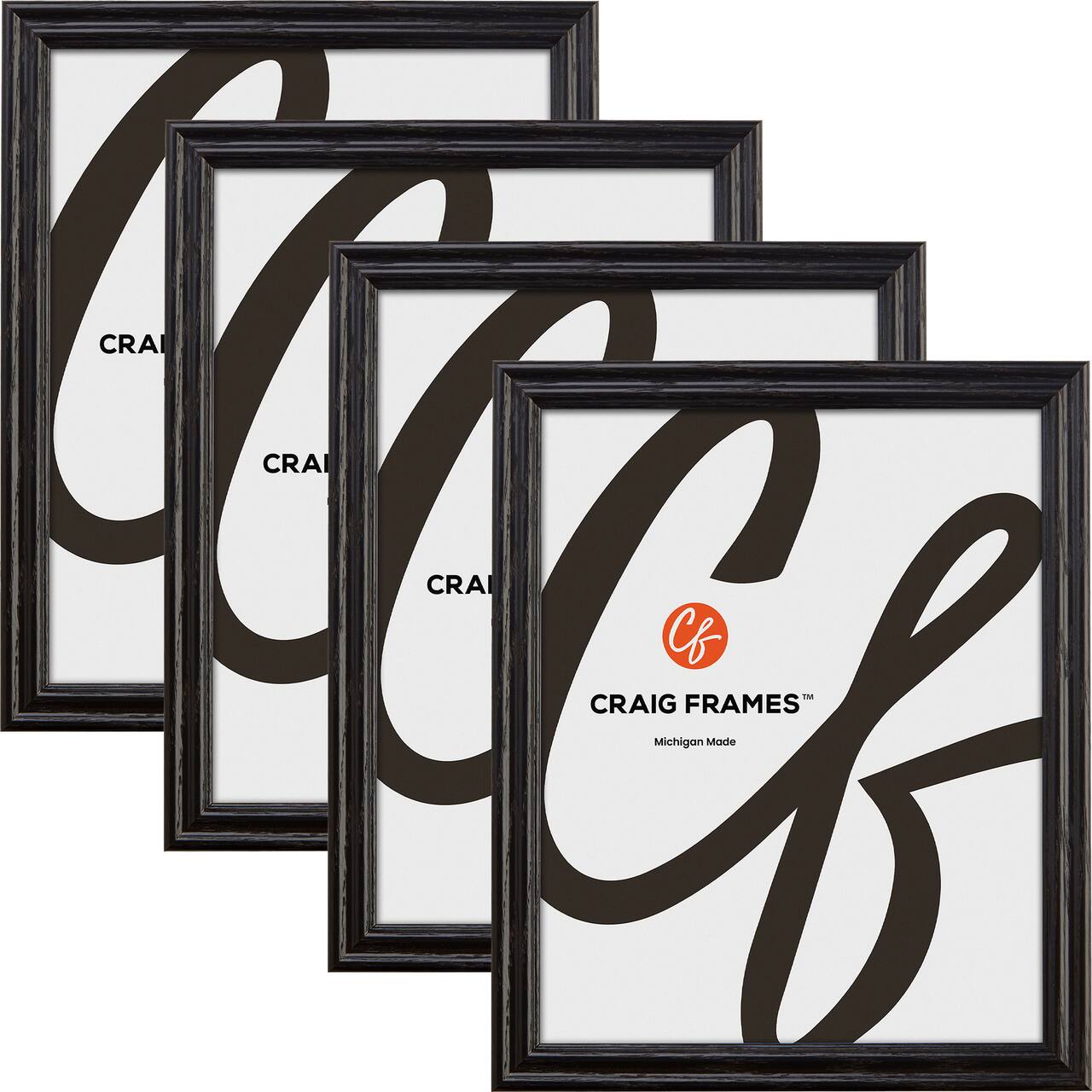 4 Pack Craig Frames Wiltshire 200 Ebony Picture Frame